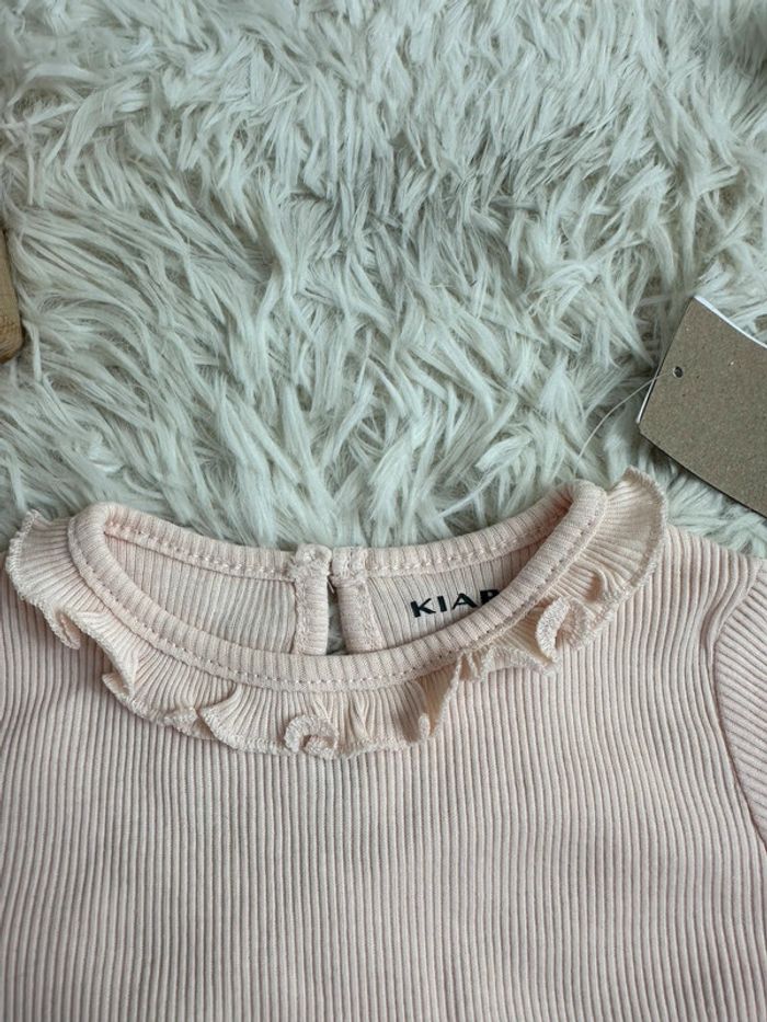 T-shirt manches longues rose taille 6 mois Kiabi - photo numéro 3