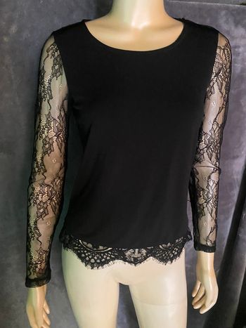 Top noir à dentelle taille S pimkie