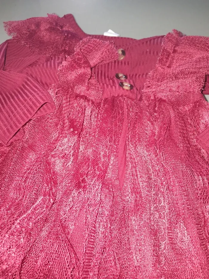 Robe ml bordeaux fille 3/6mois - photo numéro 2