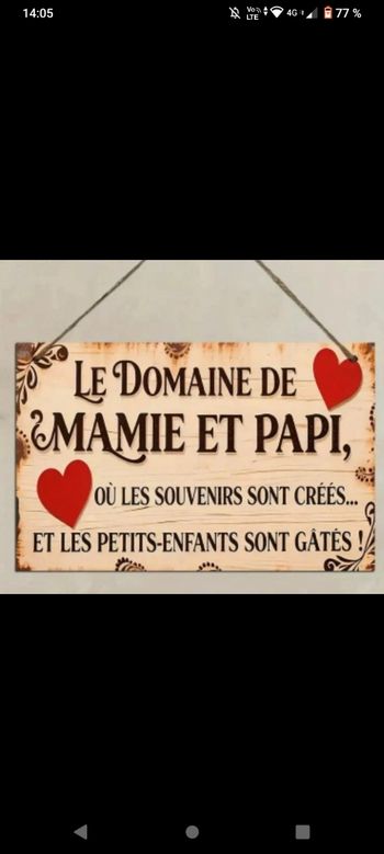 Plaque en bois à accrocher 