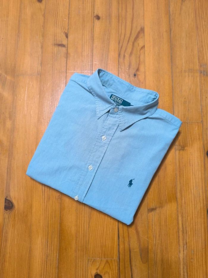 Chemise à carreaux - Ralph Lauren - Lowell Sport - Logo brodé marine - Bleu - Taille XL - photo numéro 2