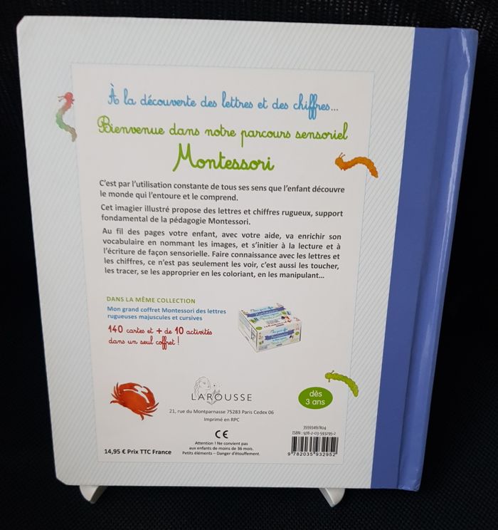 Grand imagier Montessori des lettres et des chiffres rugueux (Le) - Collectif - Larousse - photo numéro 2