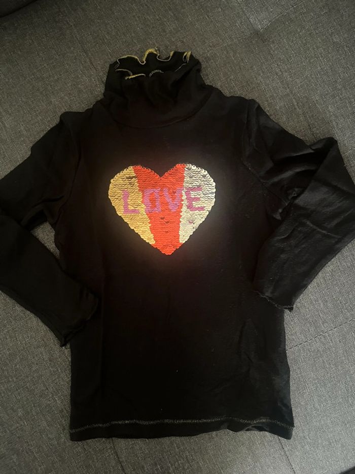 Haut à sequins fille