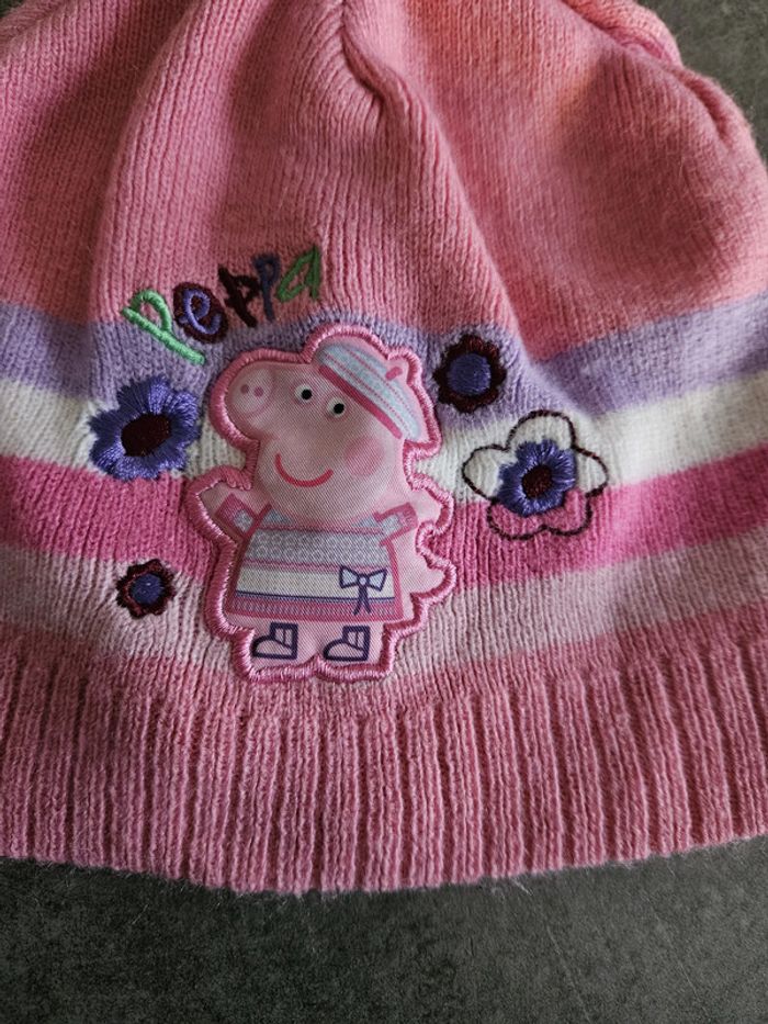 Bonnet hiver enfant fille - Taille unique - Peppa Pig - Rose lila - photo numéro 6