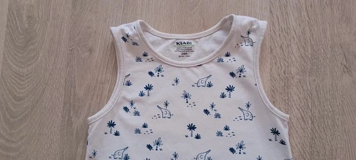 Débardeur bébé garçon Kiabi, motif petits elephants, taille 24 mois, en très bon état. - photo numéro 3