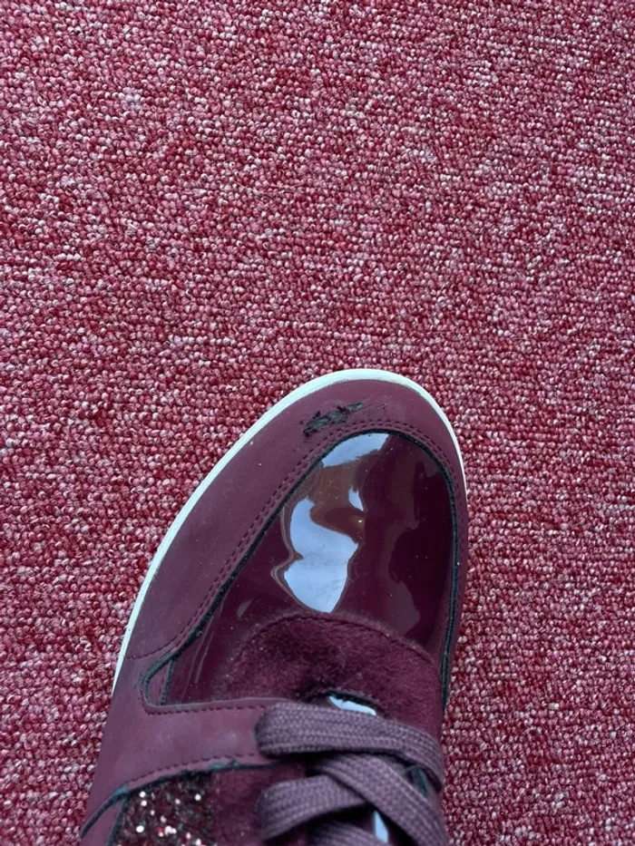 Chaussures rouges femmes à paillettes - photo numéro 4