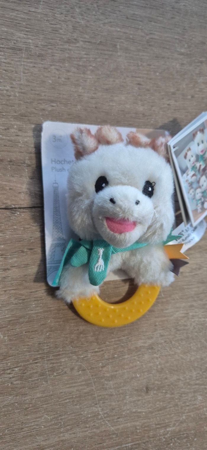 Hochet peluche à mordiller - photo numéro 2