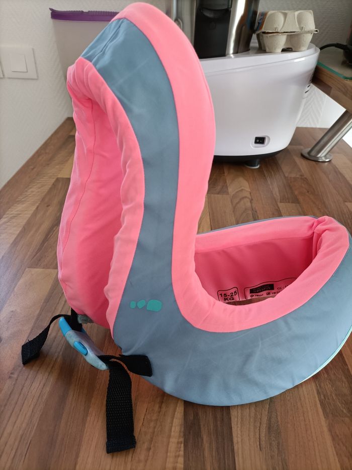 Gilet flottaison piscine ou mer 15-25 kg rose et bleu Nabaiji
