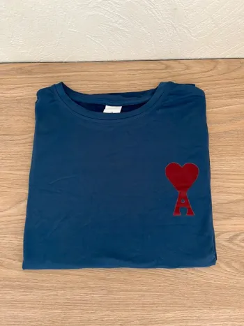 T-shirt bleu imprimé tendance