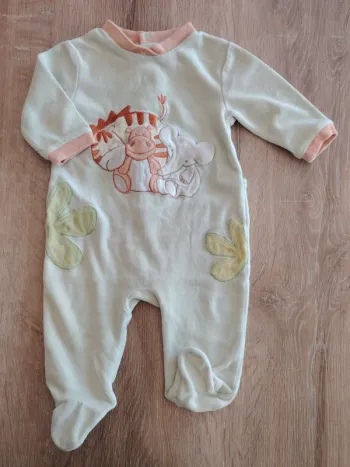 Pyjama velours 1 pièce