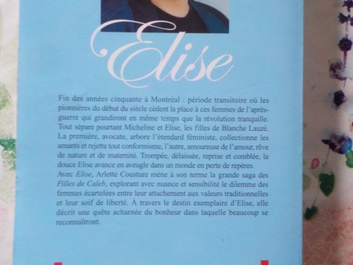 ELISE T3 LES FILLES DE CALEB de Arlette COUSTURE - photo numéro 2
