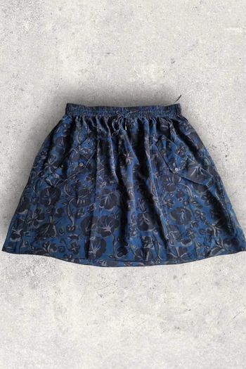 Mini jupe Kenzo en soie taille elastiquée et poches taille 40