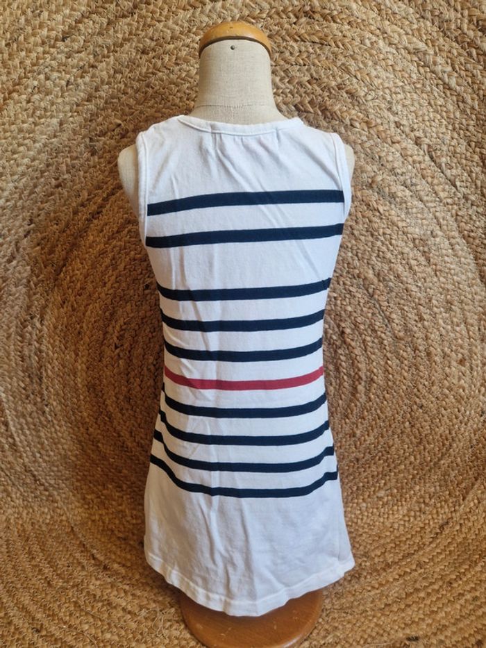 Jolie robe marin blanche à rayure fille sailing team 6 ans - photo numéro 3