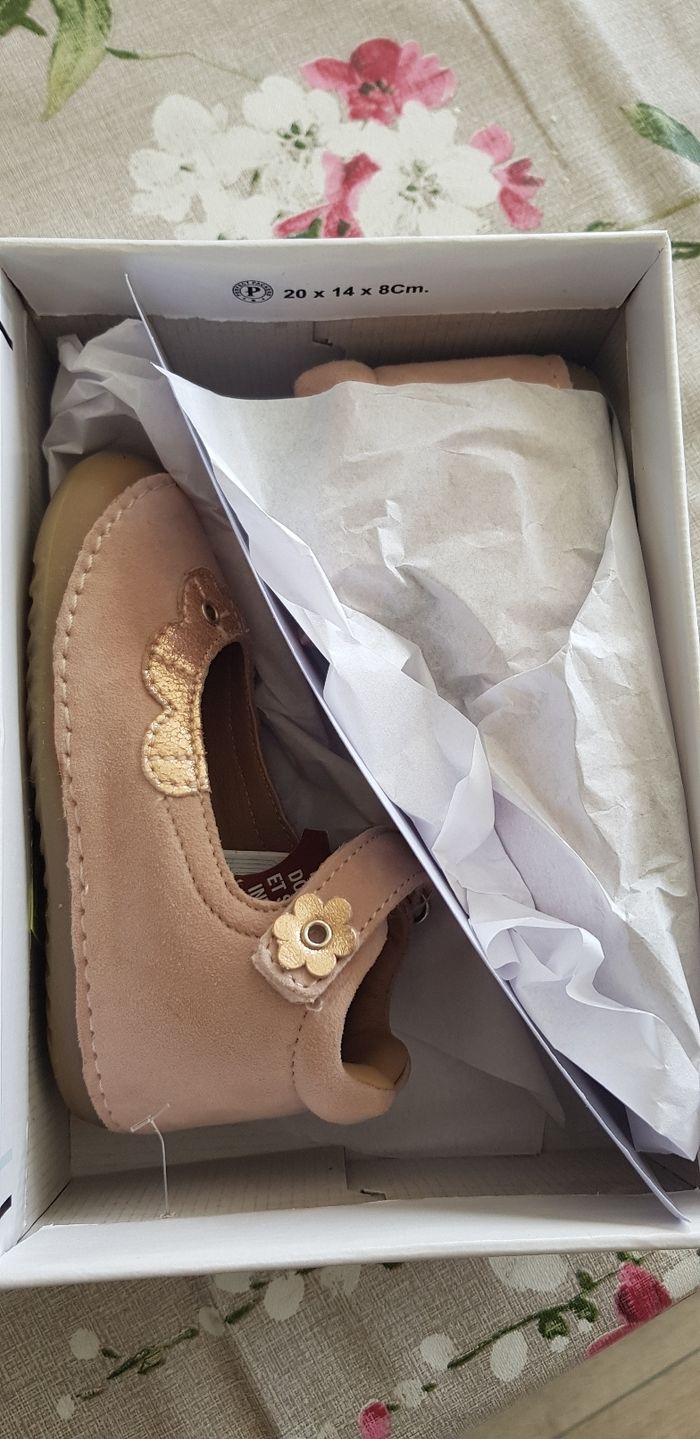 Ballerine cuir rose pâle  neuve T.22 - photo numéro 4
