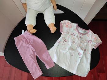 🌸 Ensemble bébé fille – 3 mois – tunique + legging