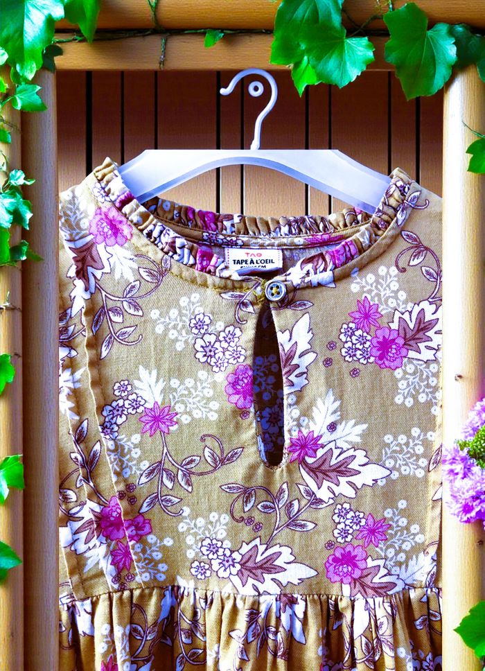 TAO - ROBE FILLE IMPRIMÉ FLEURS DÉTAILS PETITS VOLANTS & TEINTES LUMINEUSES 6A - photo numéro 5