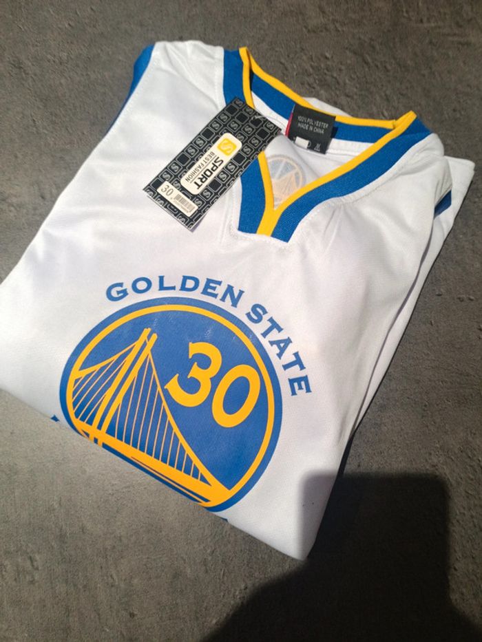 Tenue NBA golden state warriors Stephen Curry blanc. T.30 - photo numéro 4
