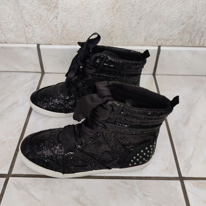 Baskets montantes noires à paillettes pour fille - photo numéro 9