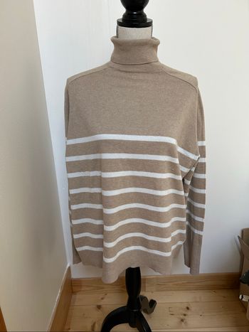 Pull à col roulé beige - taille 42-44