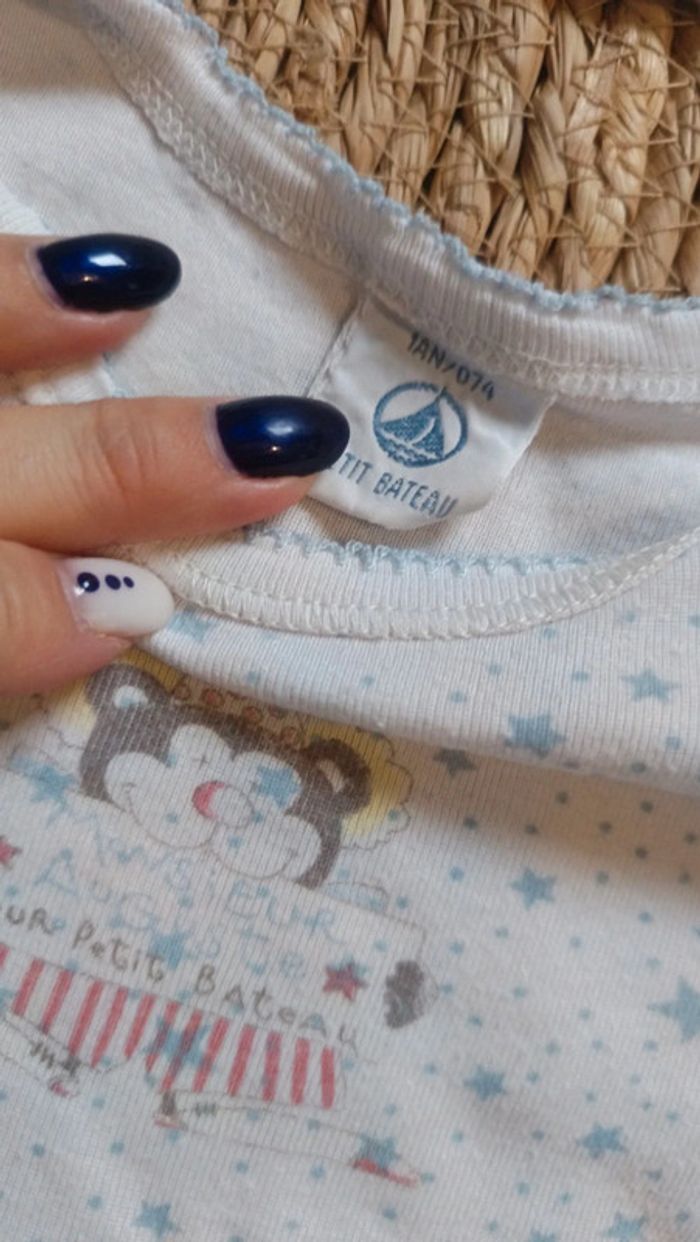 Lot 2 body fille 12 mois Petit bateau - photo numéro 4