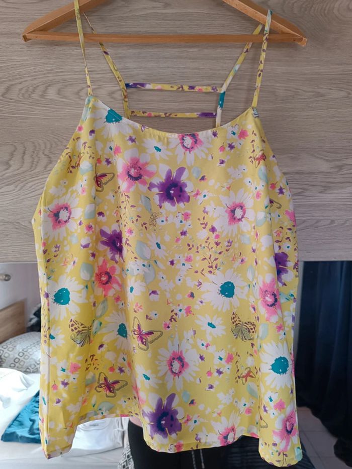 Top multicolore jaune - taille S/M - marque goldigga - neuf sans étiquette - photo numéro 2