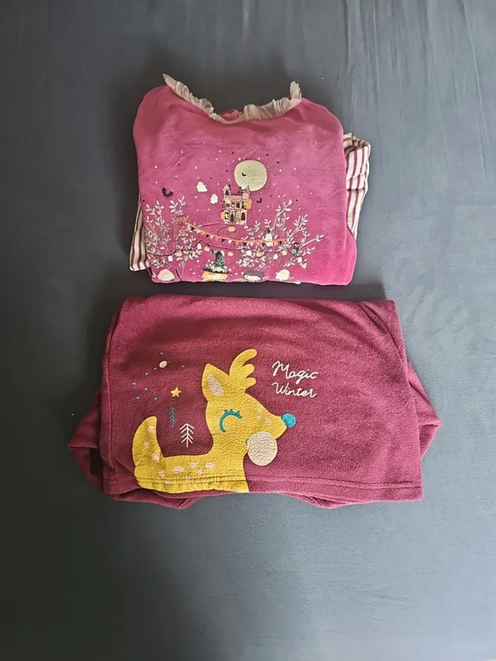 Lot de 2 pyjamas fille 10/11 ans halloween noel