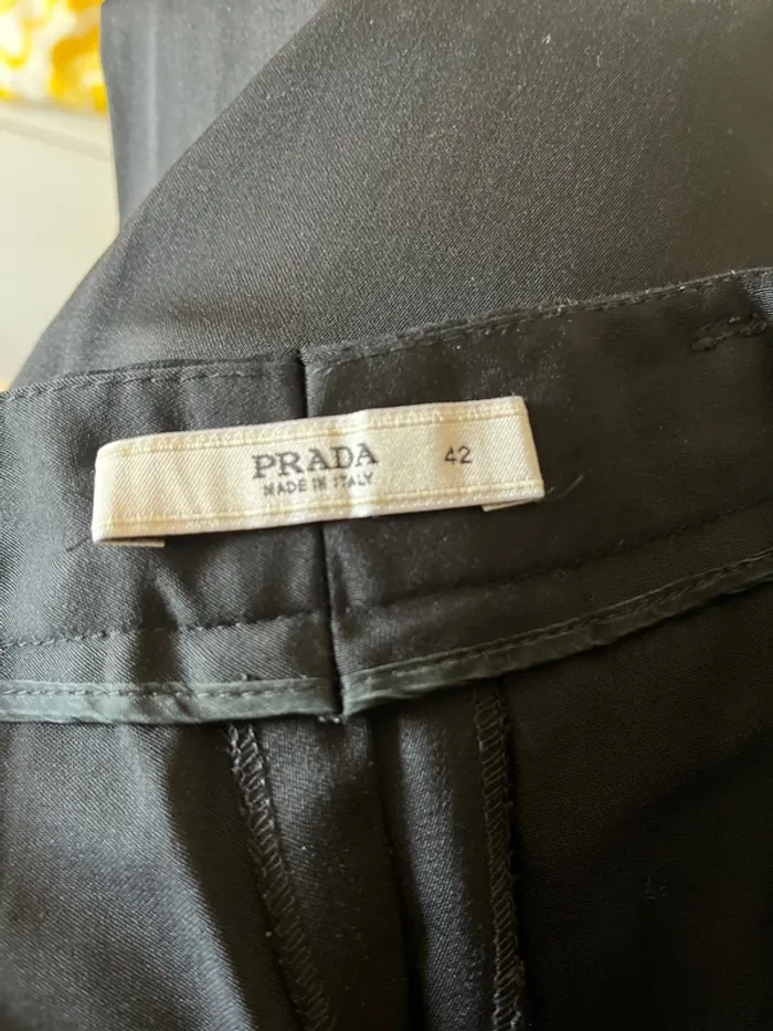 Pantalon Prada noir droit en laine - photo numéro 3