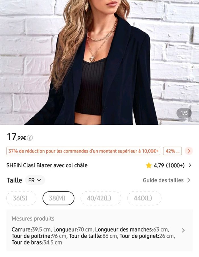 Veste tailleur T38 - photo numéro 7
