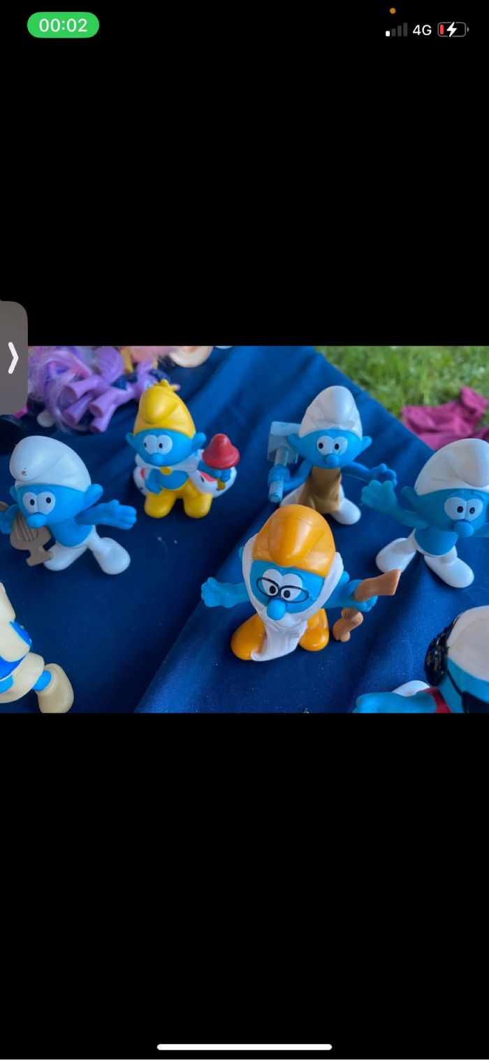 Lot de 7  figurine schtroumpfs - photo numéro 2