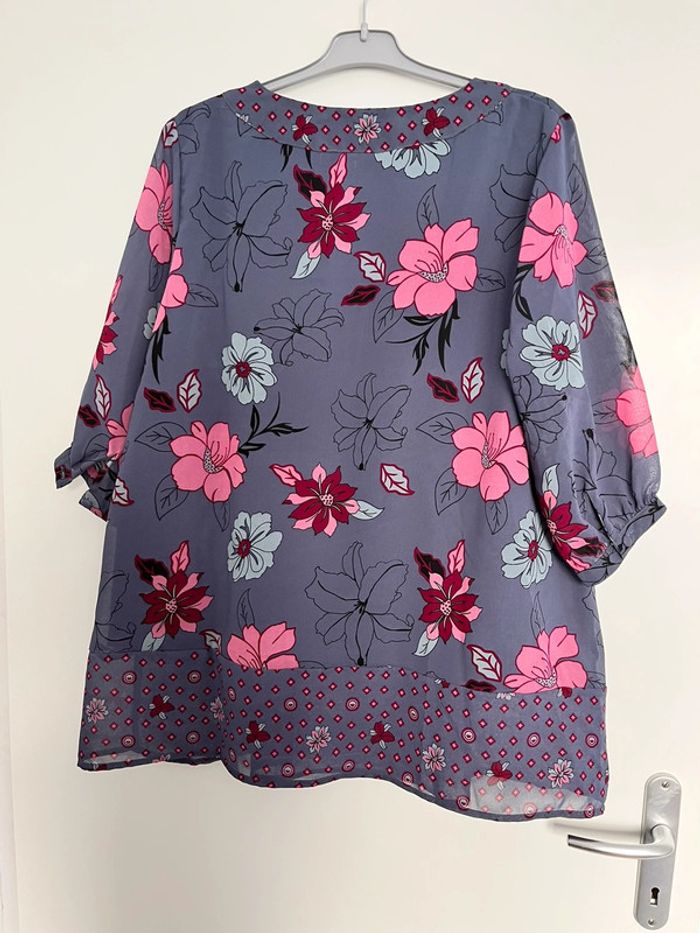 Tunique femme bleu bonheur taille 48 - photo numéro 5