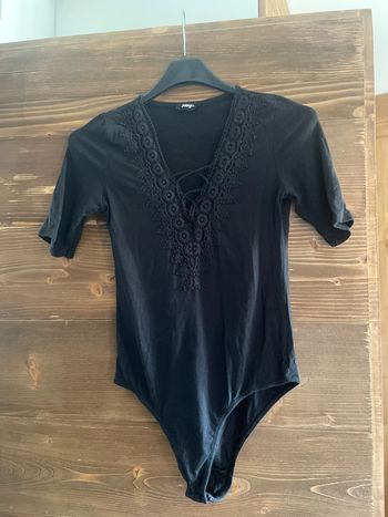 Body noir manche 3/4