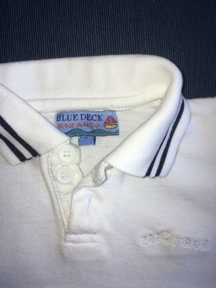 Polo blanc et marine 6 mois Blue Deck - photo numéro 2