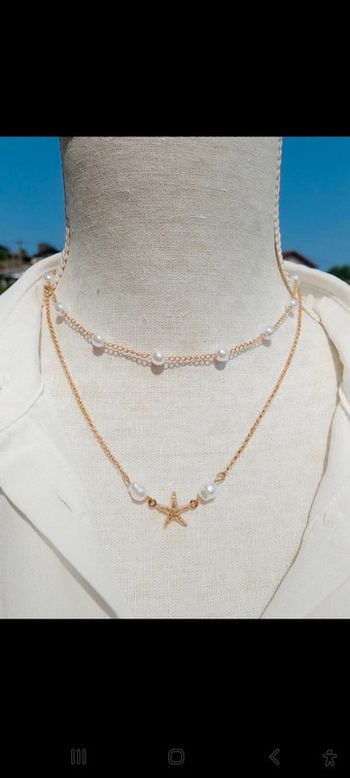 Collier perle et étoile de mer