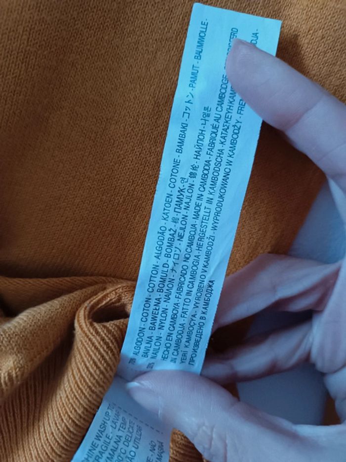 Pull col roulé jaune ocre - ZARA - taille M - neuf - photo numéro 4