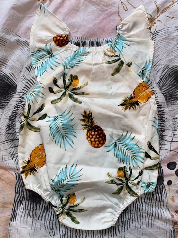 Barboteuse ananas tropical, neuf sans étiquette, 0-6 mois. - photo numéro 5