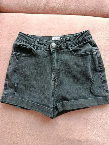 Short jean gris/noir 34
