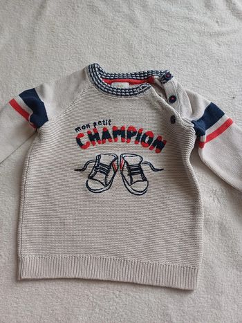 Pull blanc champion 18 mois TAO