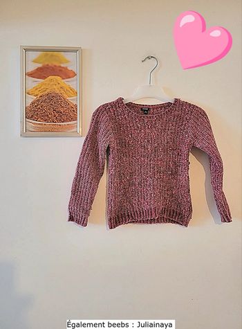 Pull en laine bordeaux "KIABI" taille 6 ans