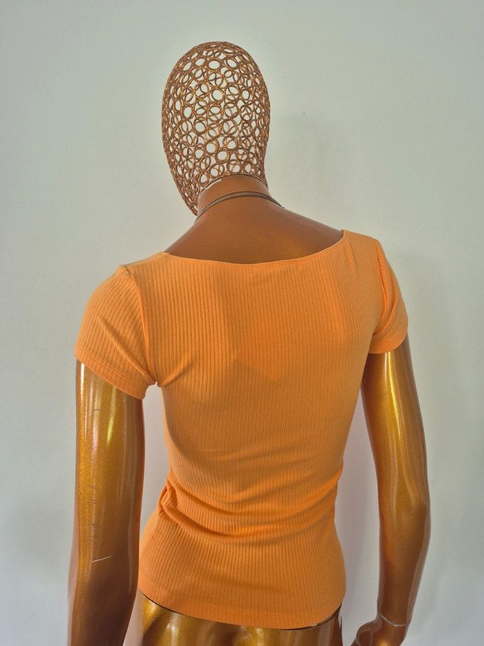 Tee-shirt Femme Manches Courtes Orange - photo numéro 2