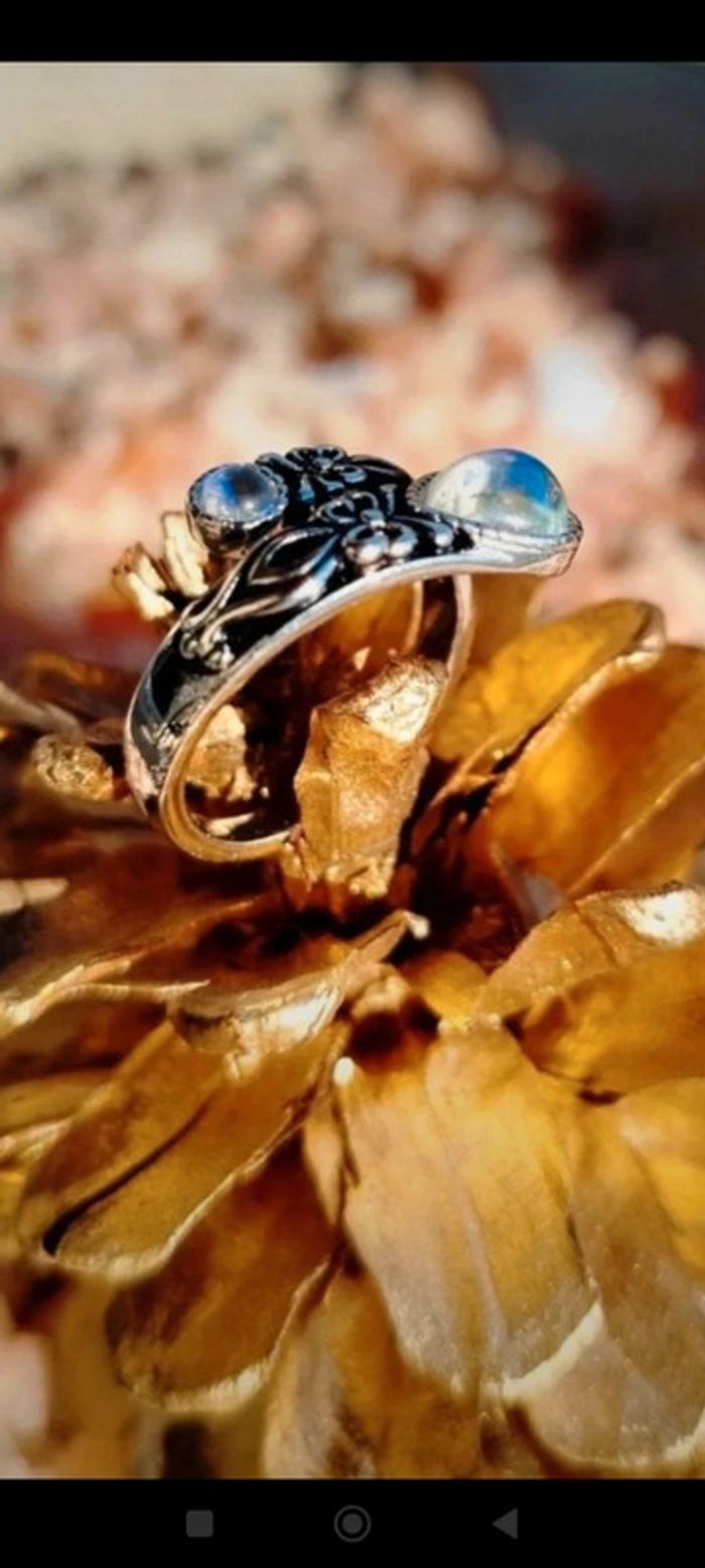 Bague Élégance Lunaire 🌜 Argent Massif & Pierre de Lune Envoûtante - photo numéro 3