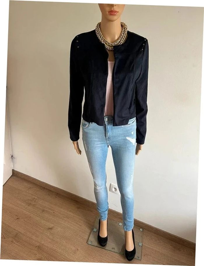 Veste bleue marine neuve en suédine LolaLiza taille 36 (valeur 50€) - photo numéro 3