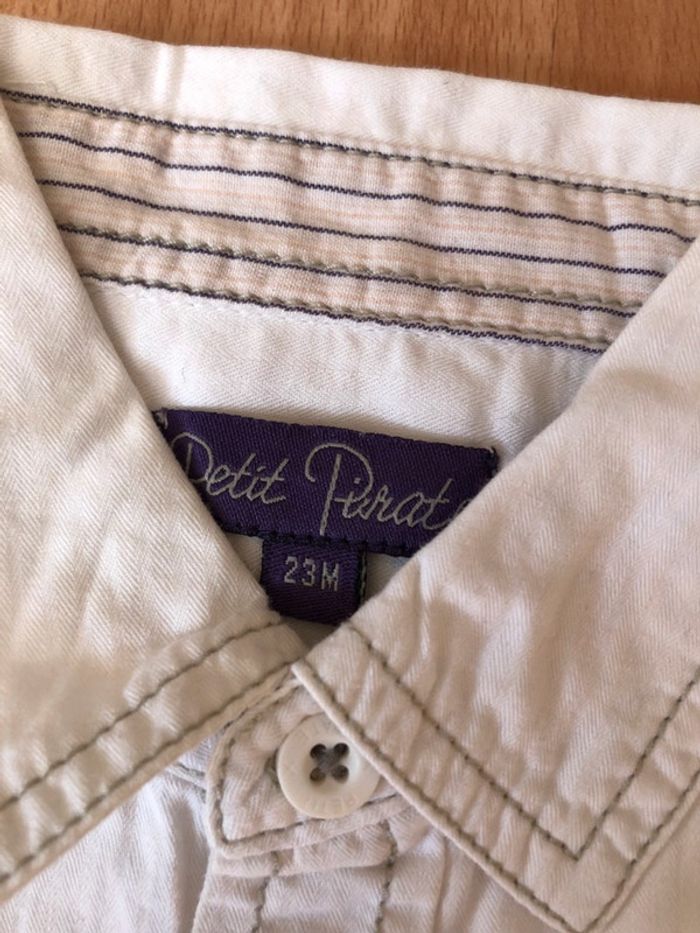 Jolie chemise blanche ML T. 23 mois/2 ans garçon TBE - photo numéro 5