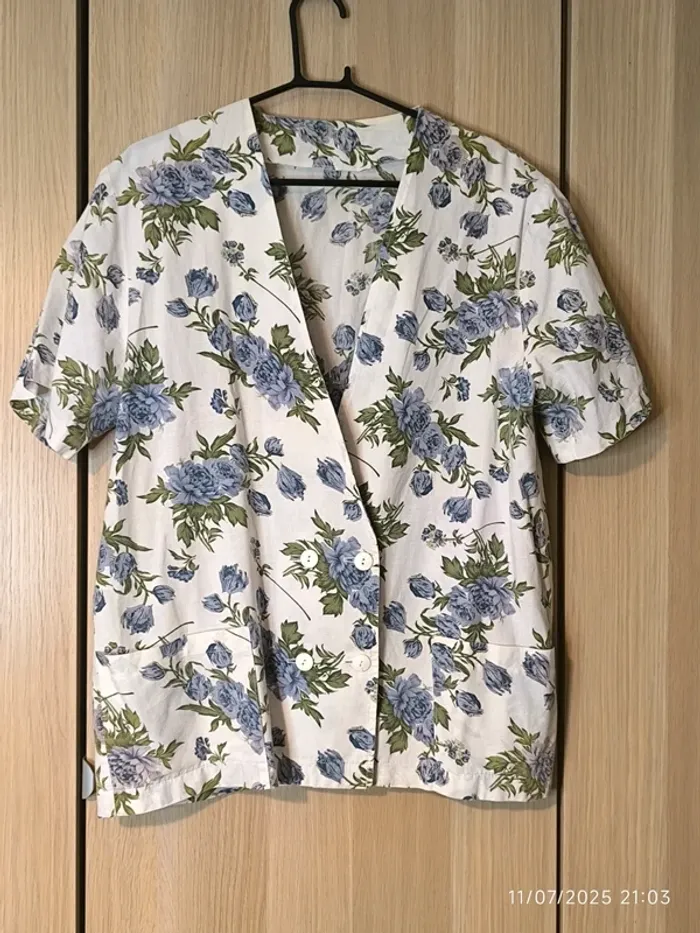 Chemise blanche fleurie (44)