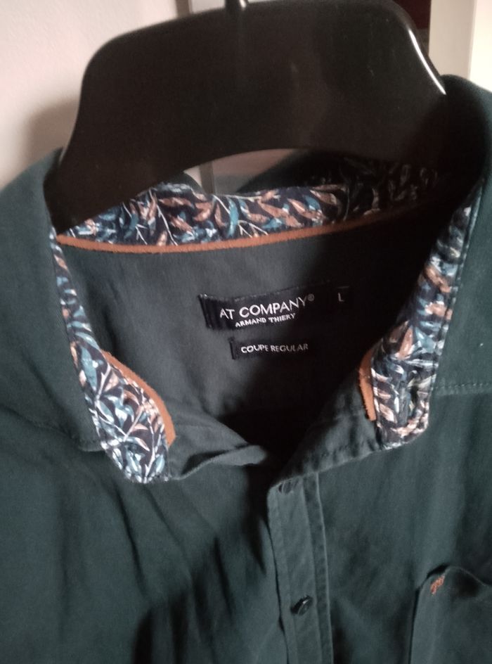 Chemise homme vert émeraude foncés Armand Thiery TL - photo numéro 2