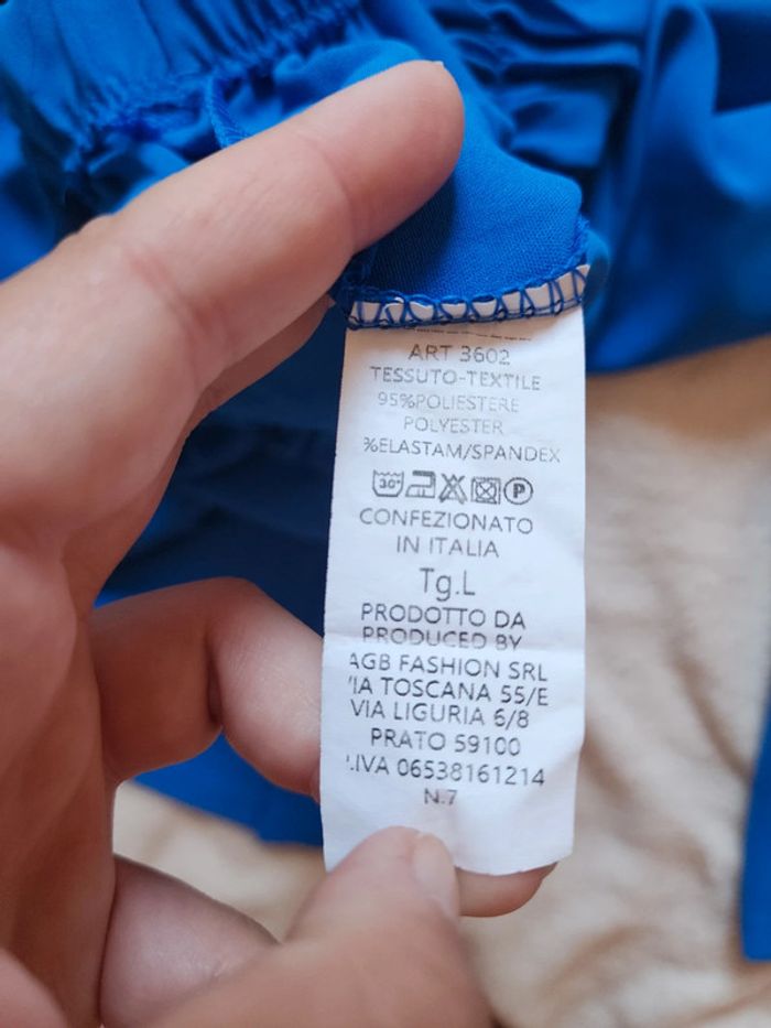 Pantalon à jambes larges / palazzo bleu roi TU 36/40 - photo numéro 5