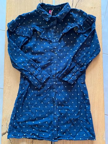 Robe manches longues marine/dorée fille 10 ans Orchestra