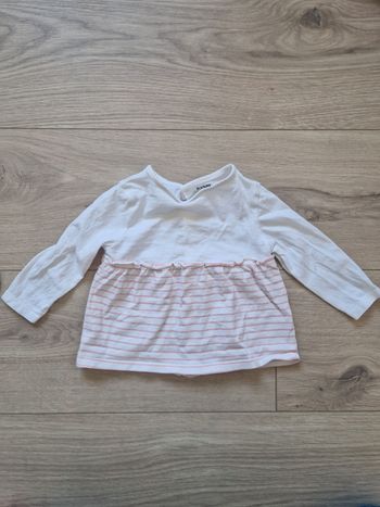 T-shirt bébé fille manches longues Kiabi 6 mois