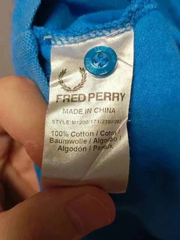 🌟 Polo Fred Perry bleu ciel - Taille XS - photo numéro 6