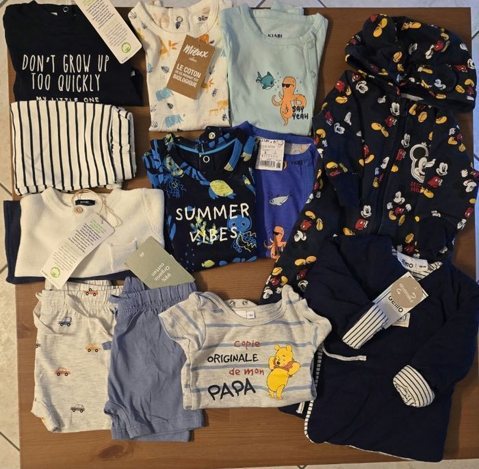 NEUFS 🤩🥰💙🎉SUPERBE lot 3 mois garçon primtemps/été 💙🥰🤩