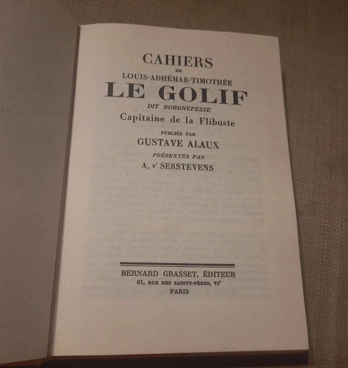 Cahier de Louis Adhémar Timothée le golif capitaine de la flibuste dit borgne fesse - photo numéro 4